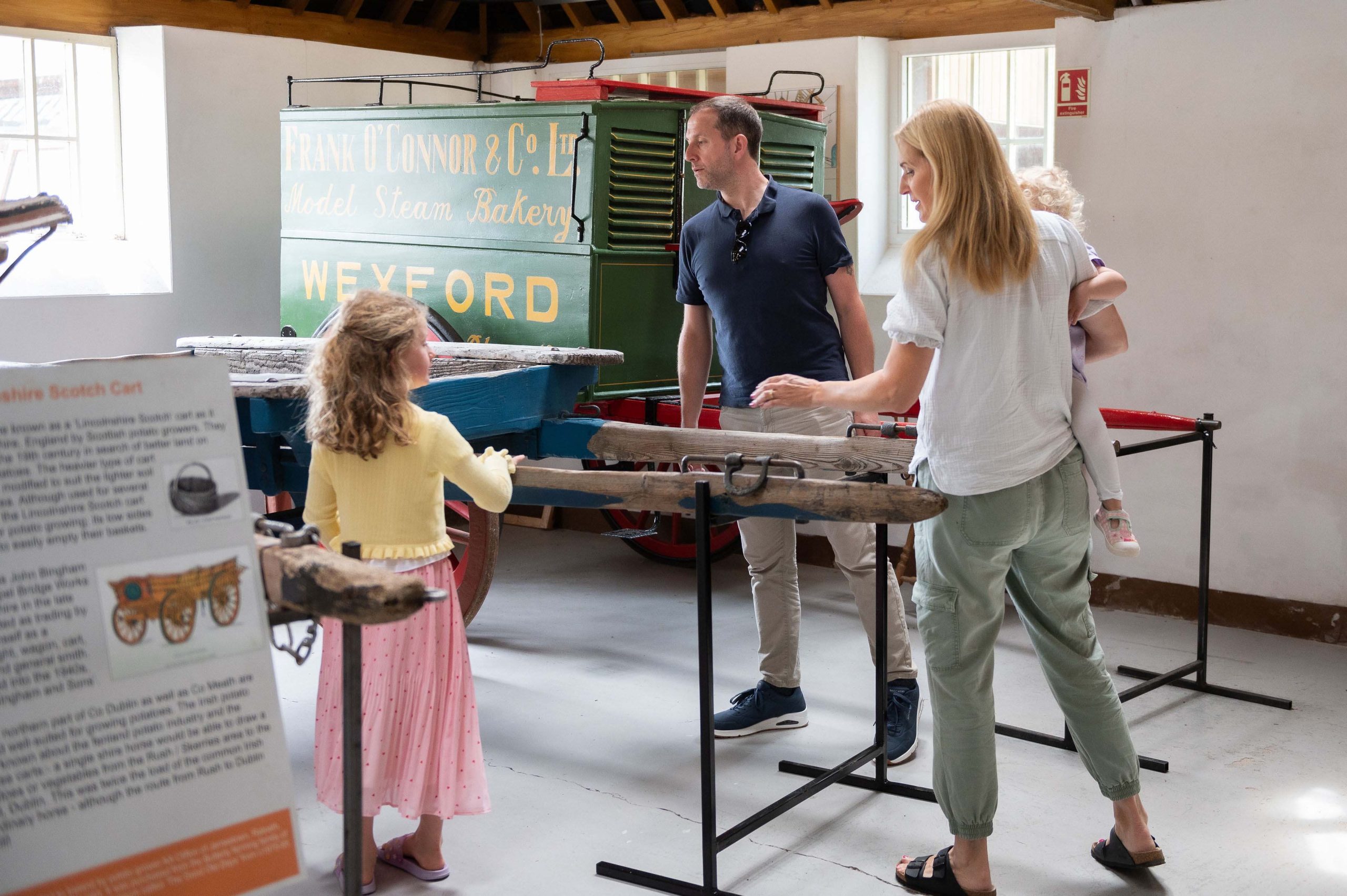 Family of four at Agricultural Museum