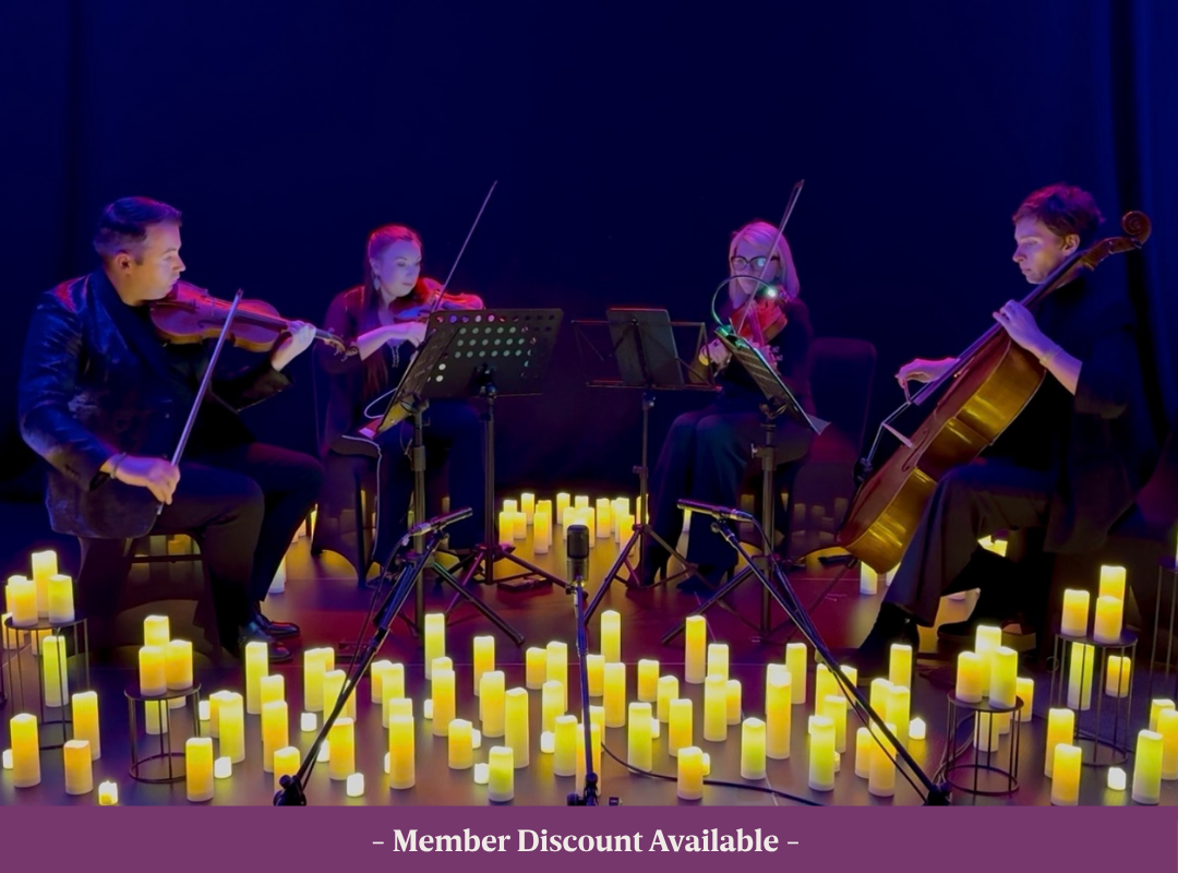 Selskar Strings Selskar String quartet playing live music surrounded by candlelight.